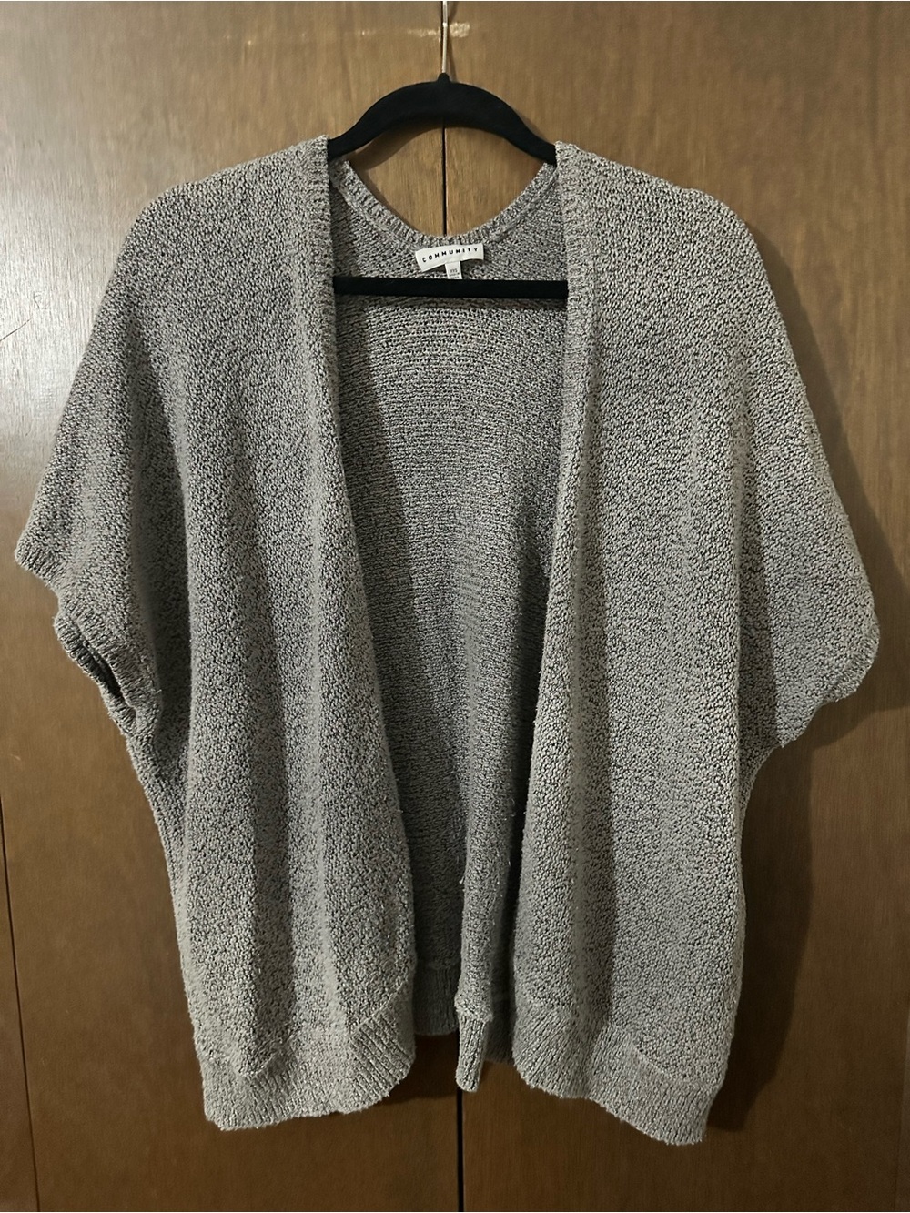 Aritzia Community Ionic Cape Natural Grey Oversized Knitted Cardigan Size XXS - Picture 5 of 11